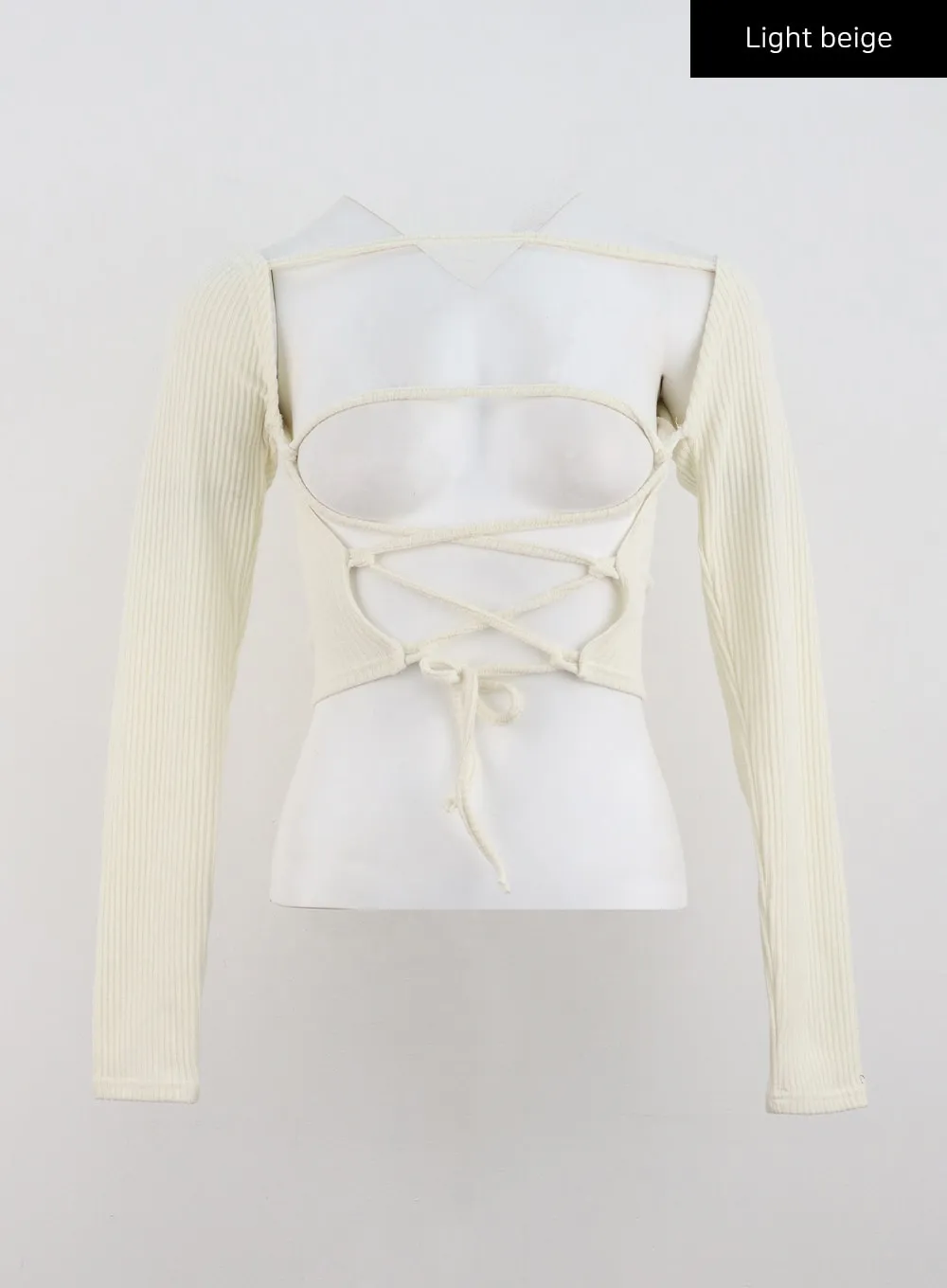 Open Front Tie Bolero Top CN328