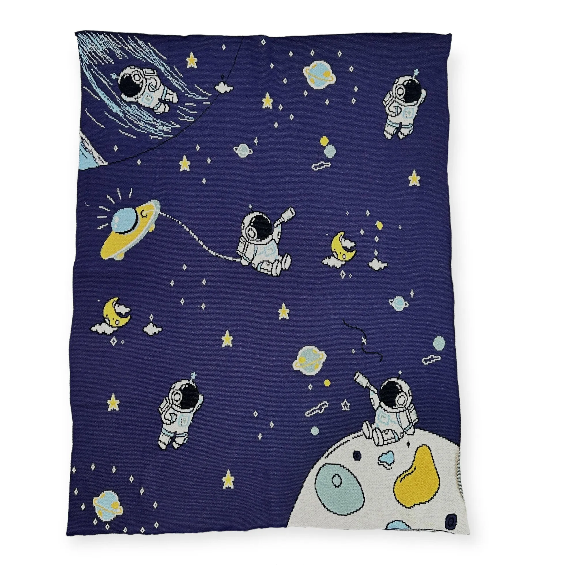 Organic Sweater Knit Blanket Astronaut