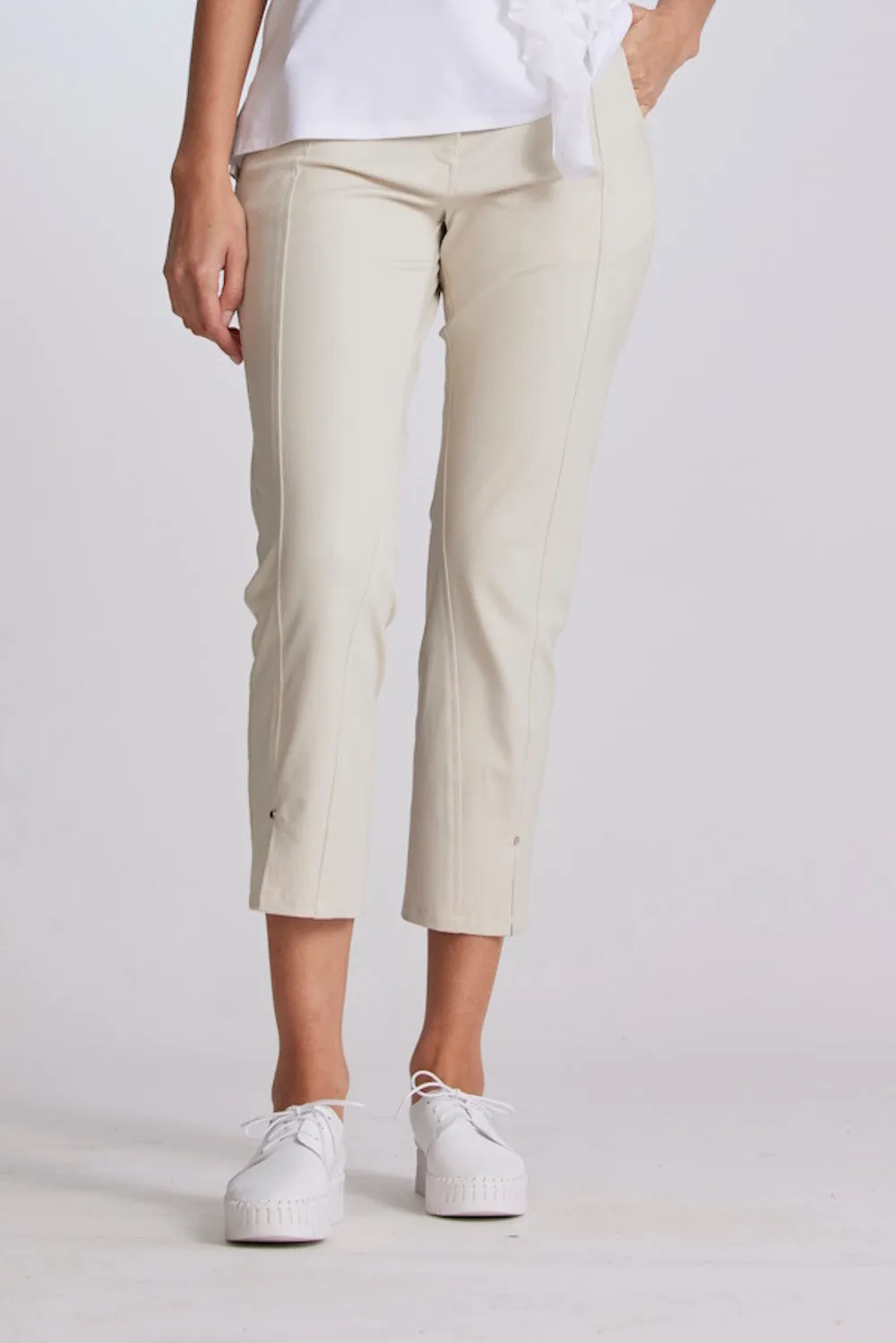 Paula Ryan Panelled Crop Jean - Sand