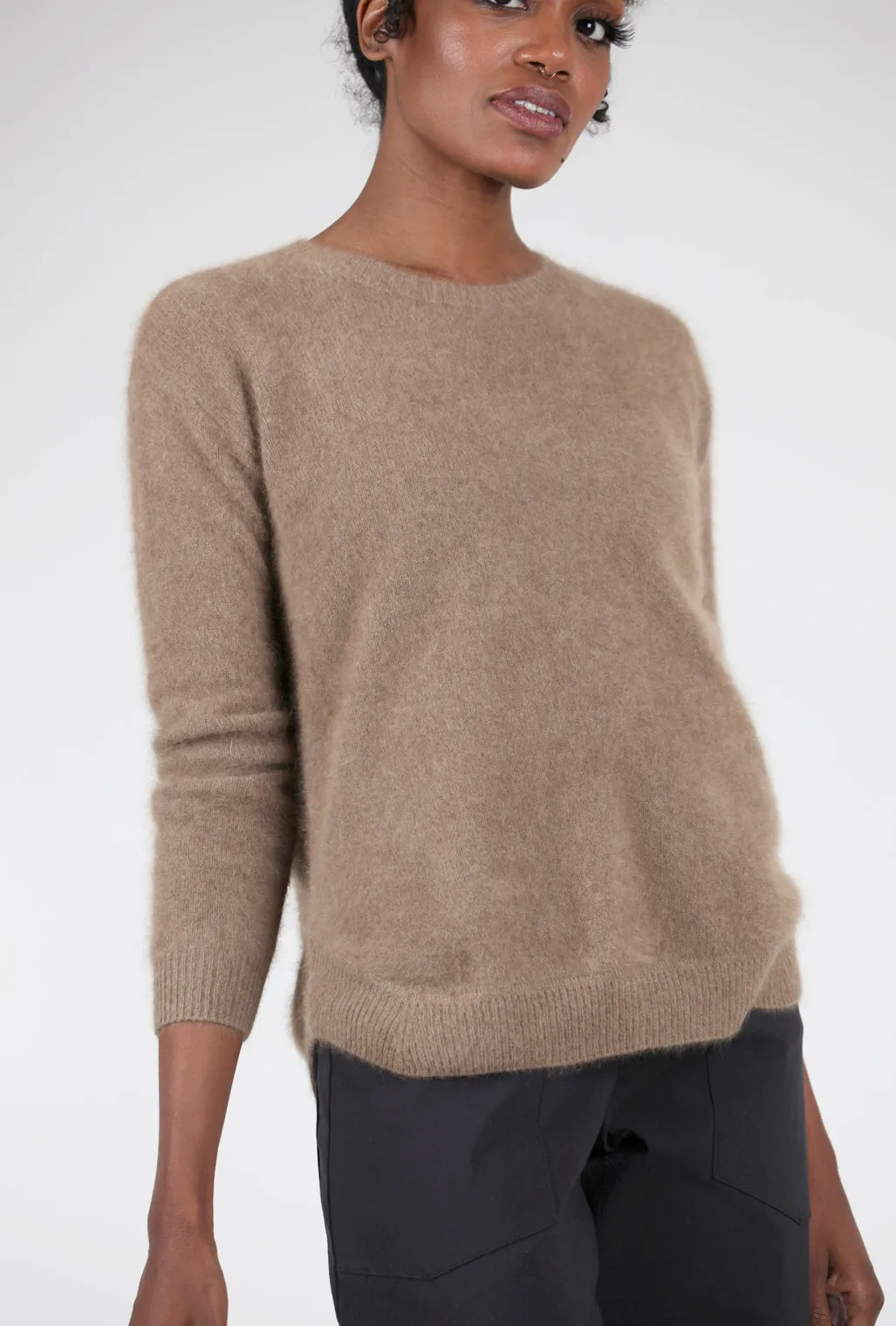 Raccoon Classic Crew Sweater, Taupe