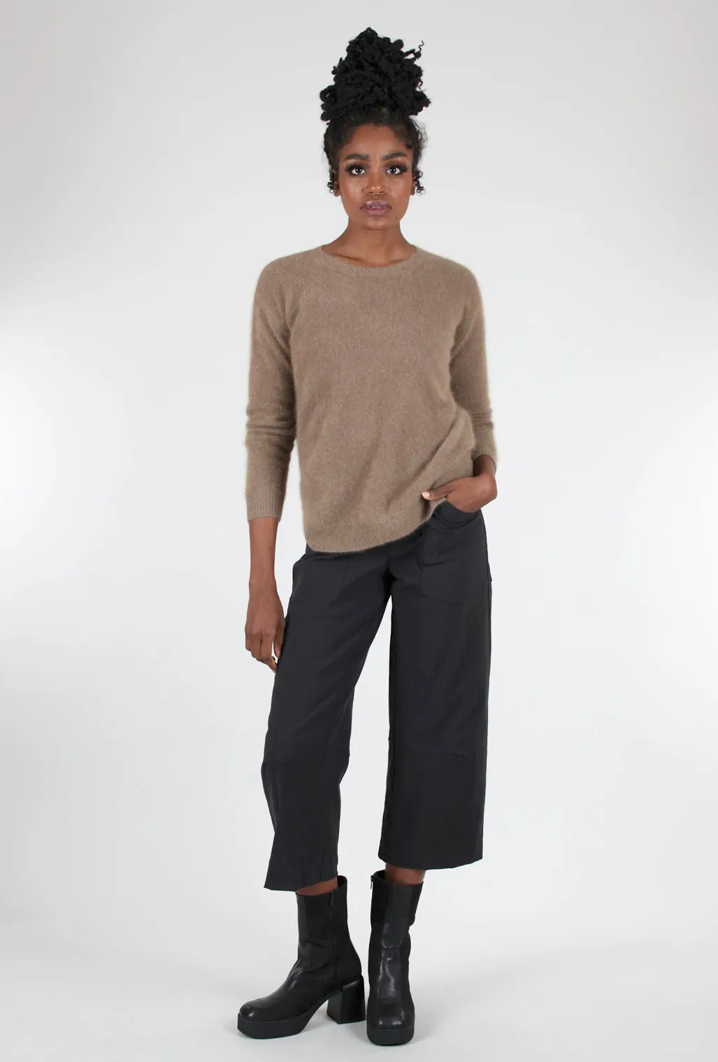Raccoon Classic Crew Sweater, Taupe