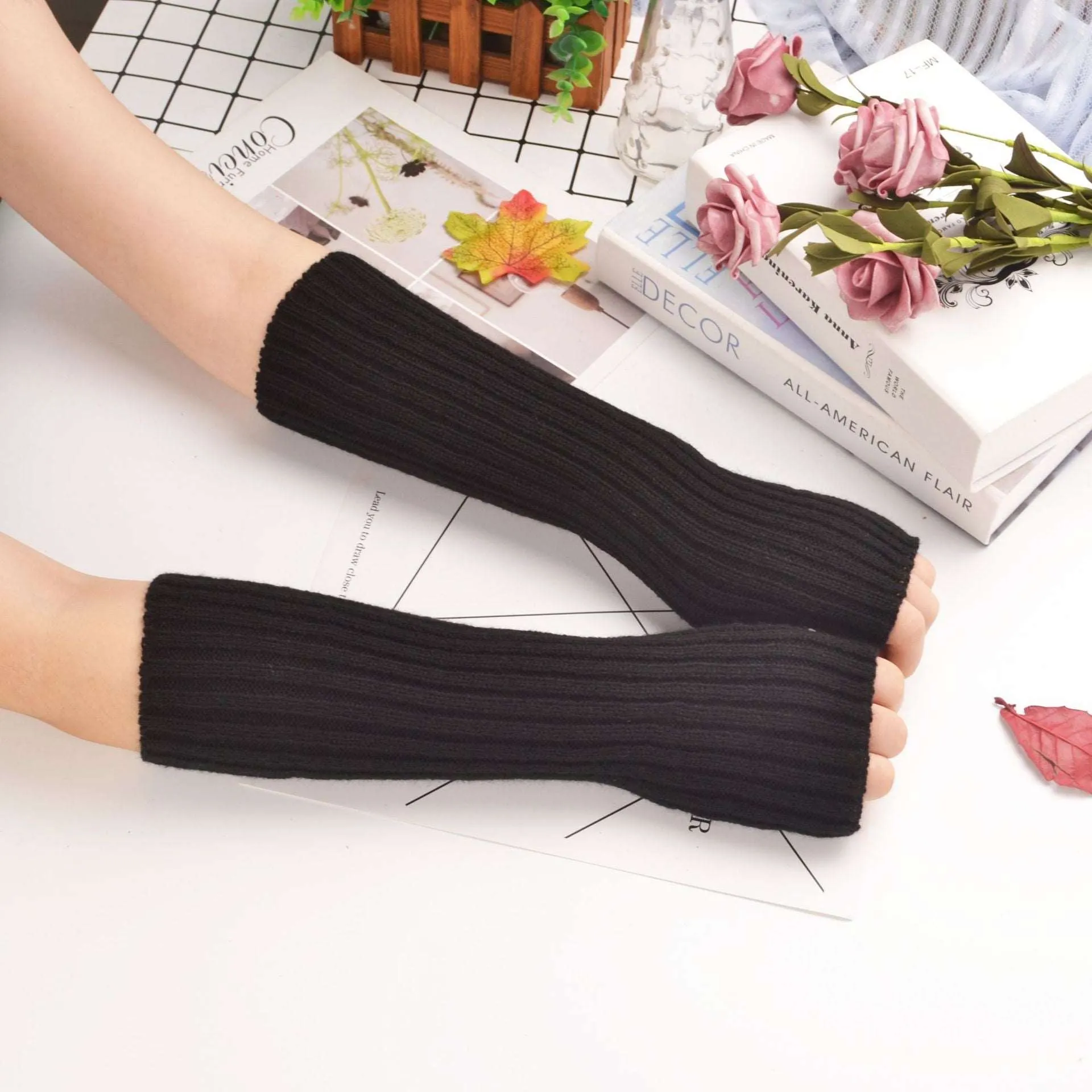 Rainbow Cozy Arm Warmers
