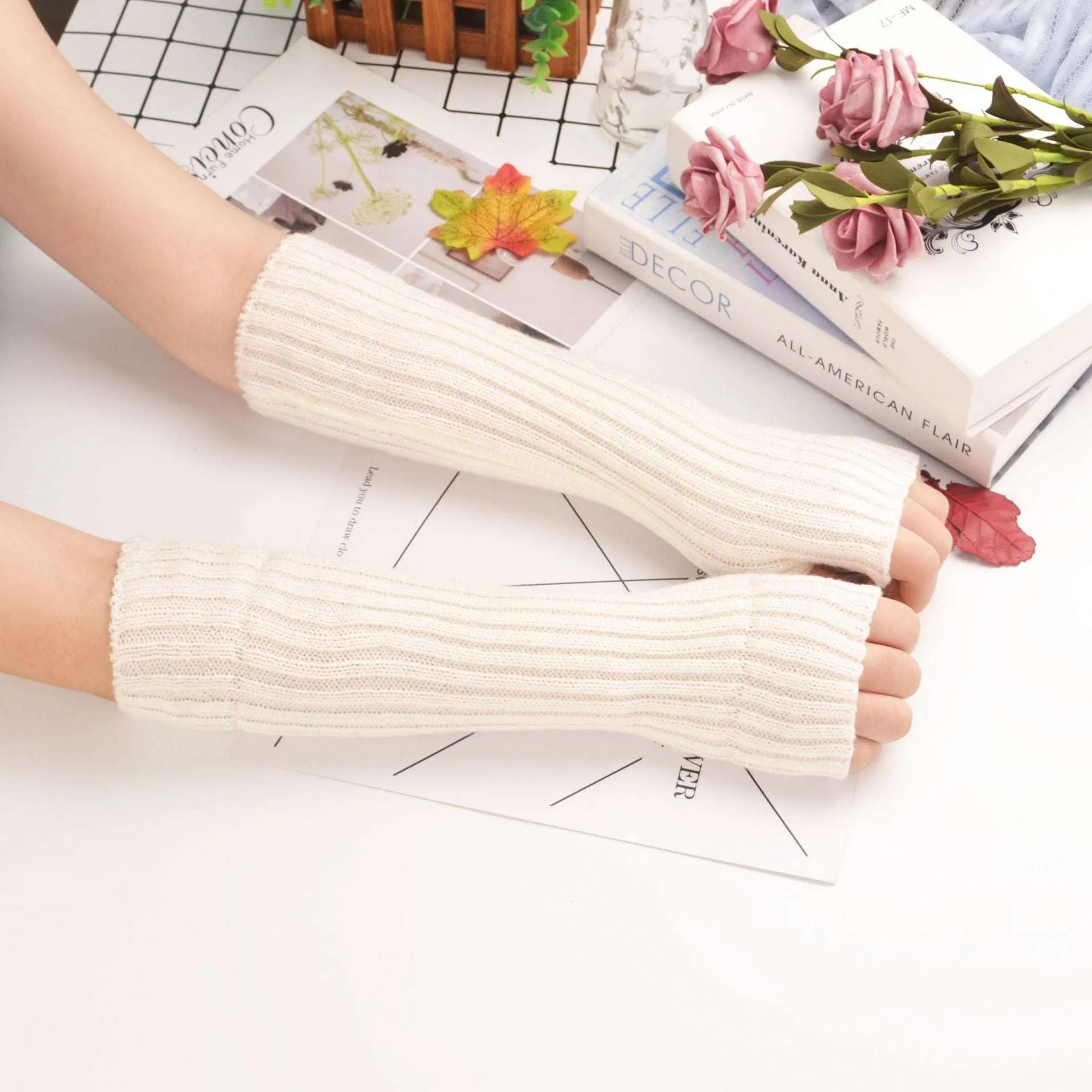 Rainbow Cozy Arm Warmers