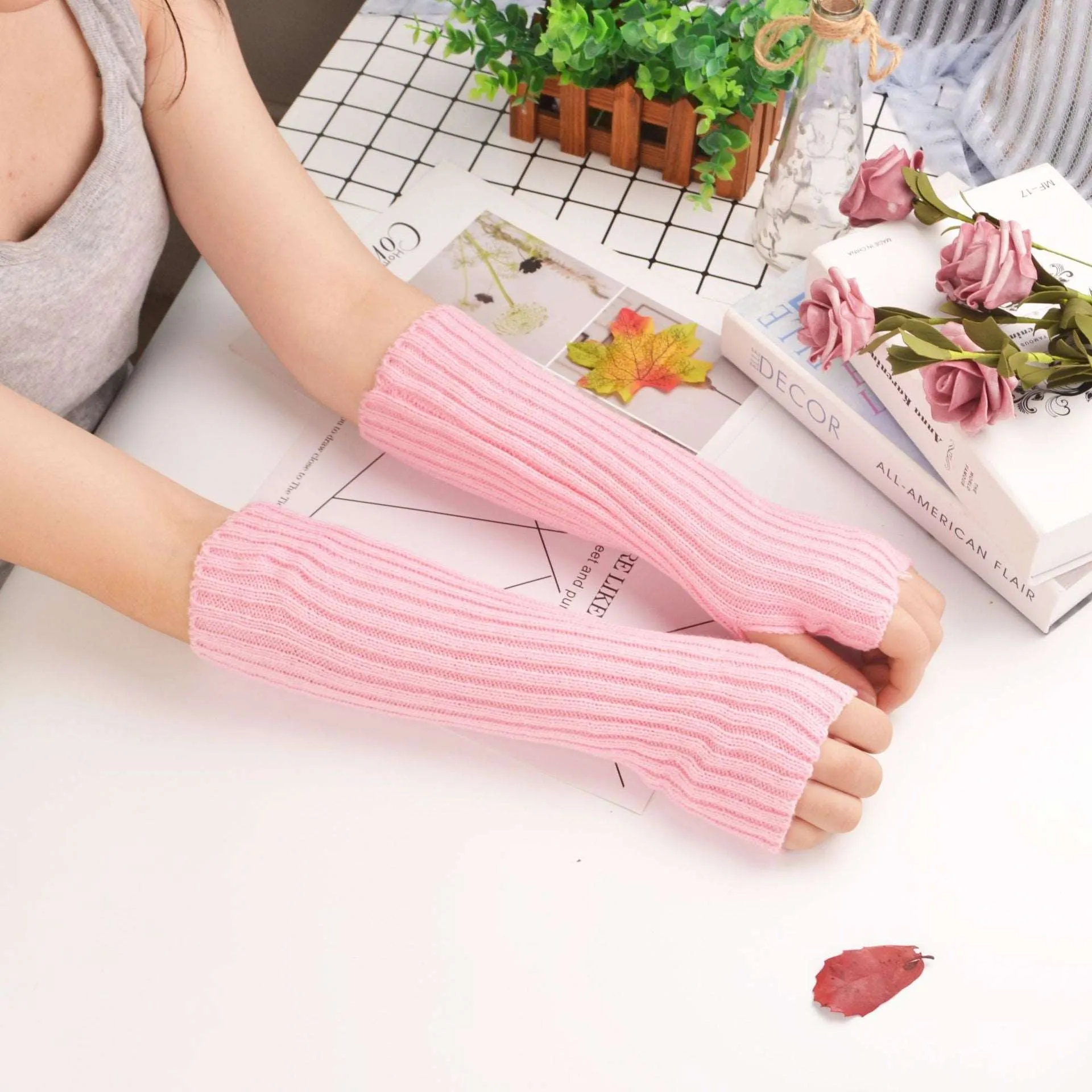 Rainbow Cozy Arm Warmers