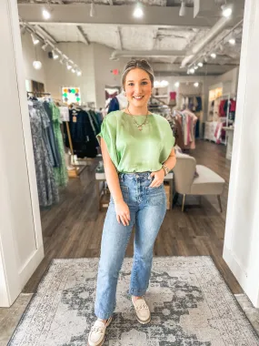 Sage Easy to Style Silk Everyday Chic Top