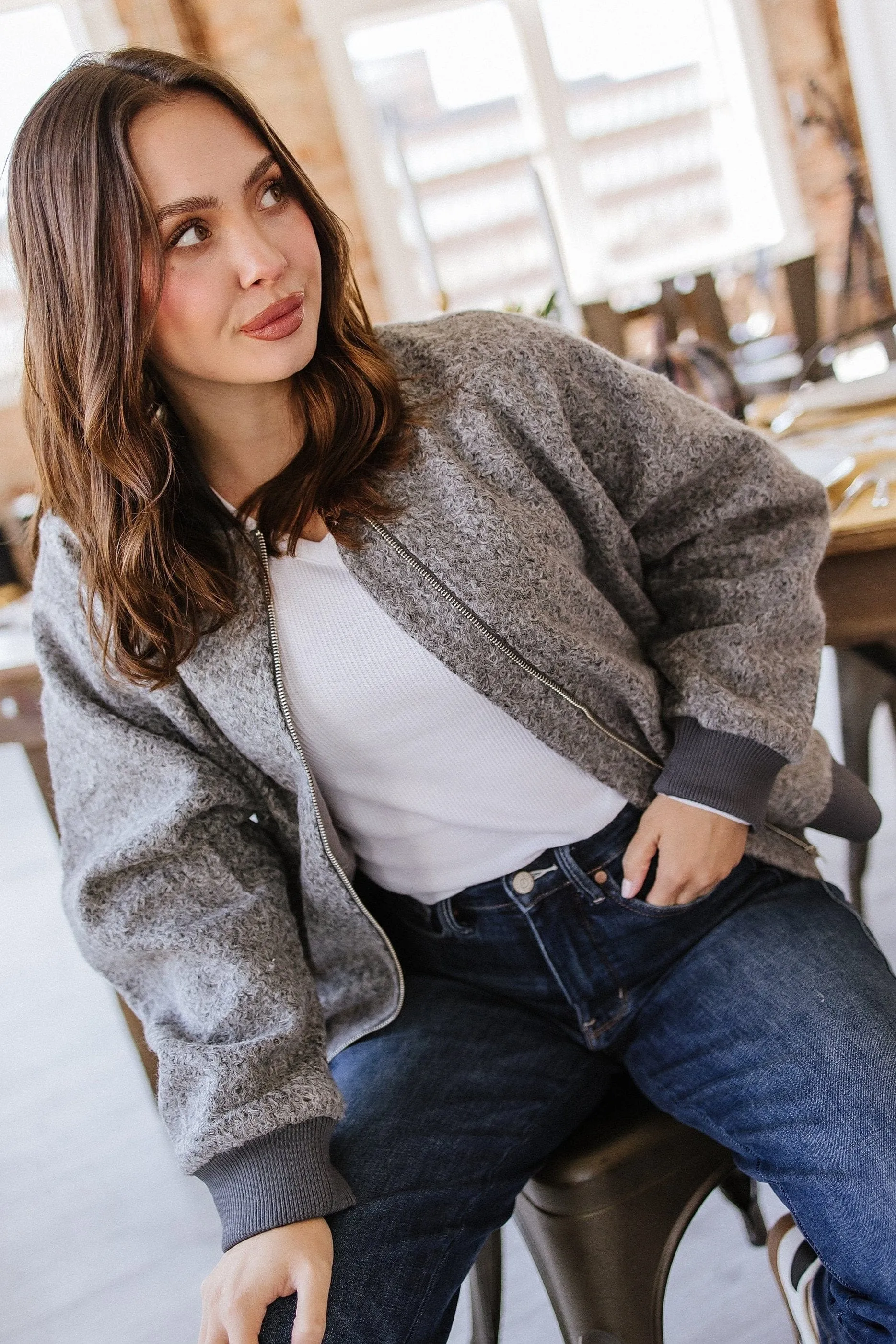SALE - Marshal Zip Up Fuzzy Jacket | S-XL