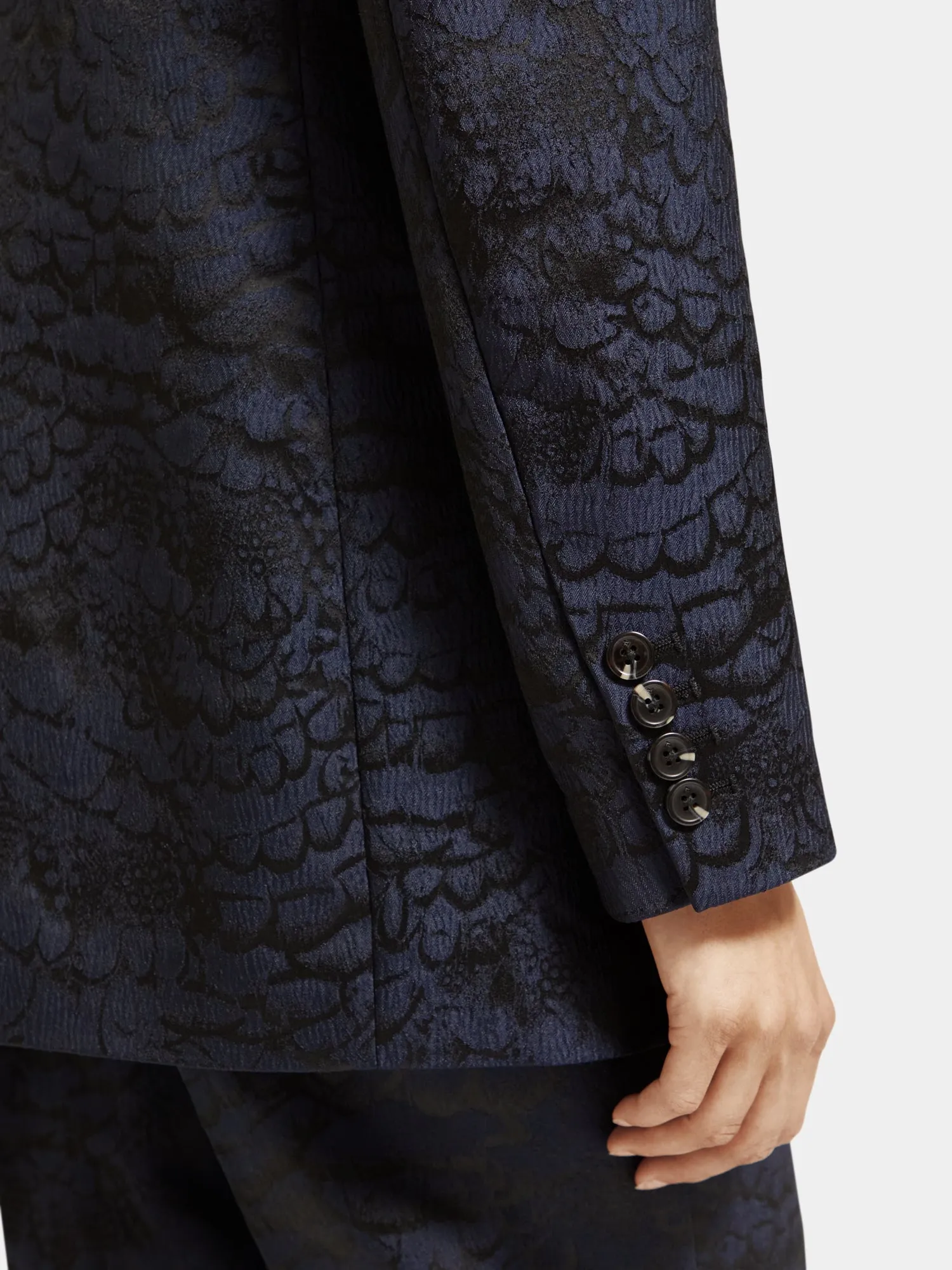 Single-breasted jacquard blazer