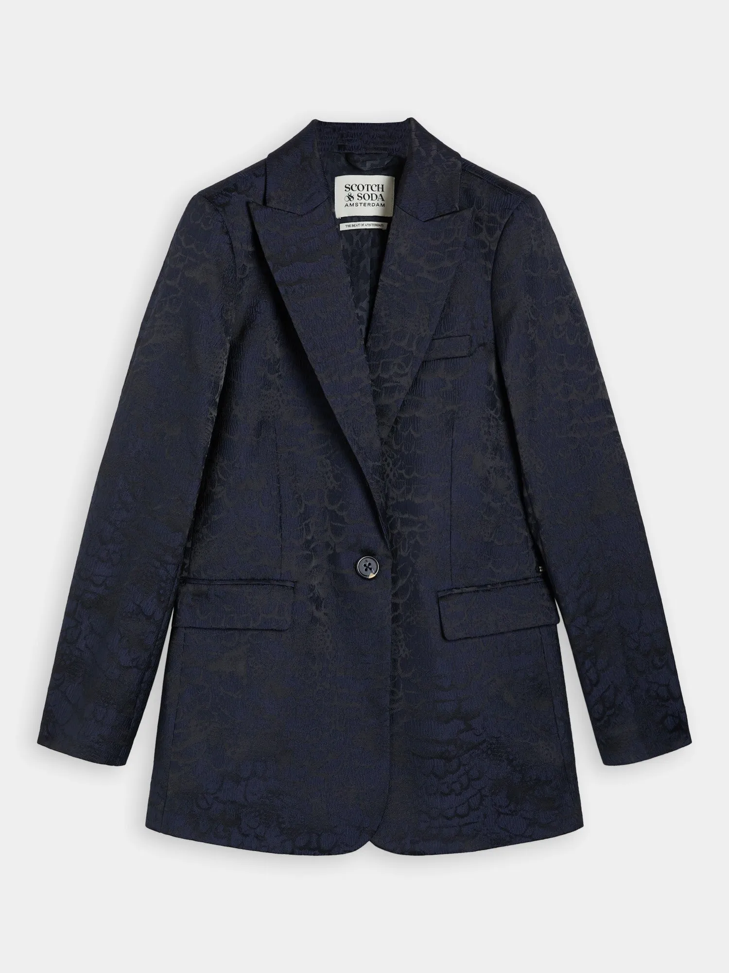 Single-breasted jacquard blazer