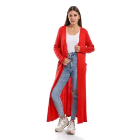 Slip On Open Neckline Cardigan - Kady
