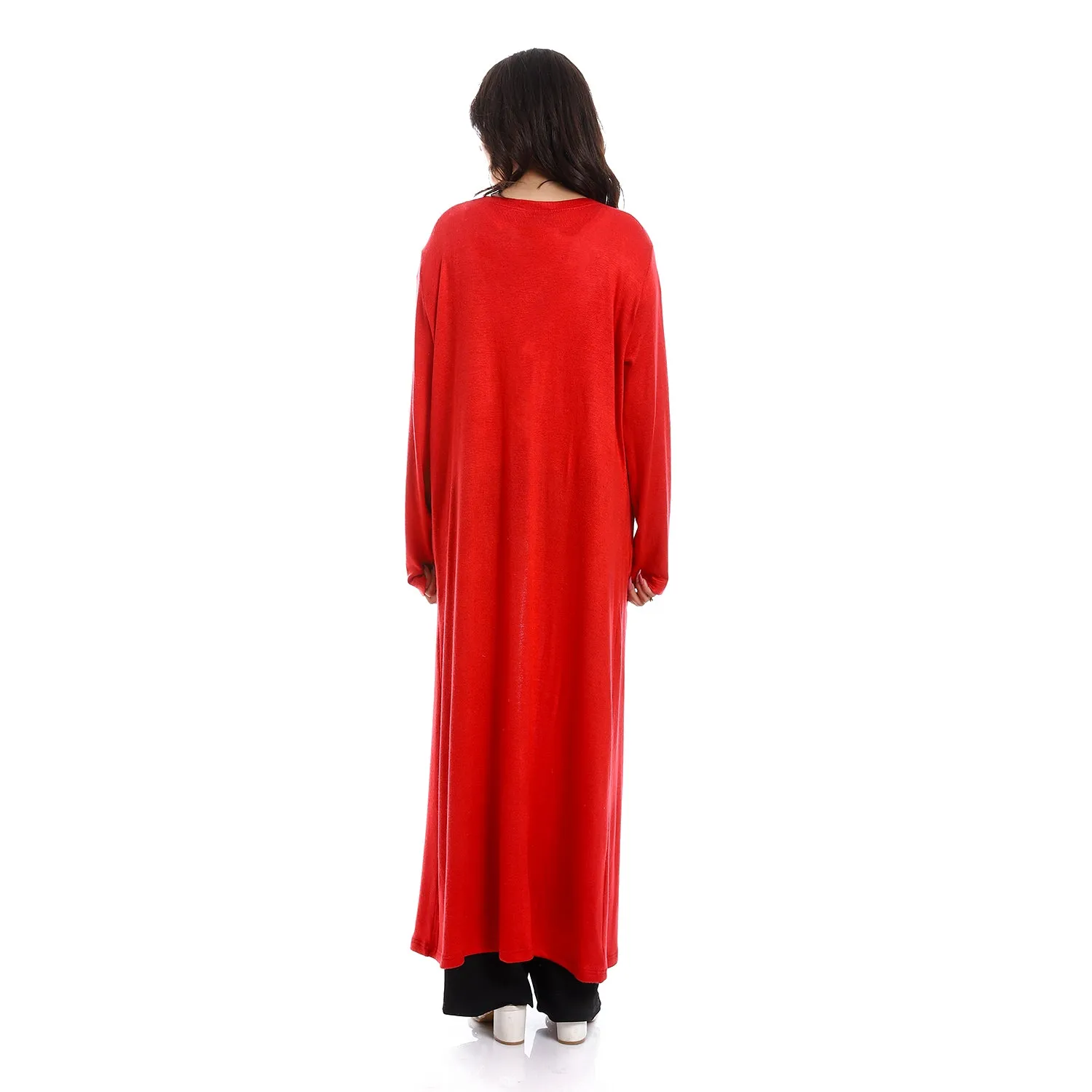 Slip On Open Neckline Cardigan - Kady
