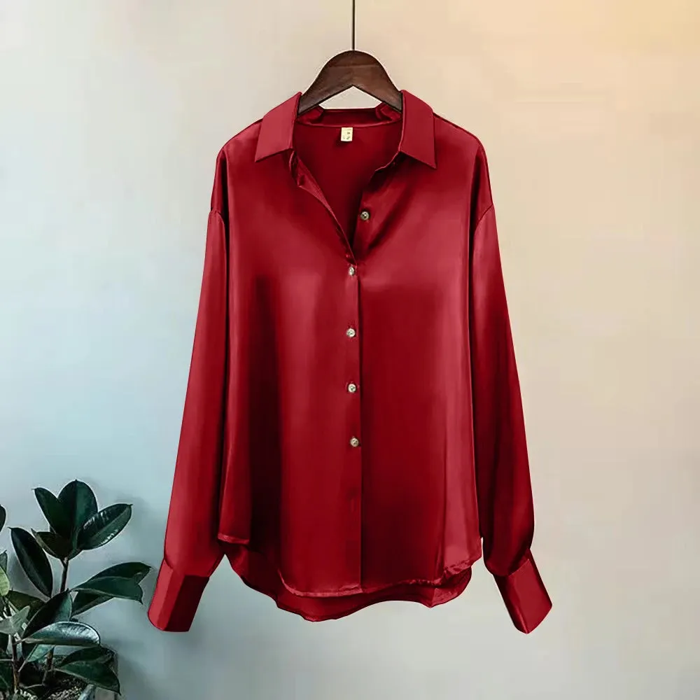 Spring Shirt And Blouses Knitted Woman Top Casual Elegance