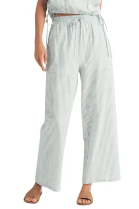 Striped Linen Wide Leg Pants