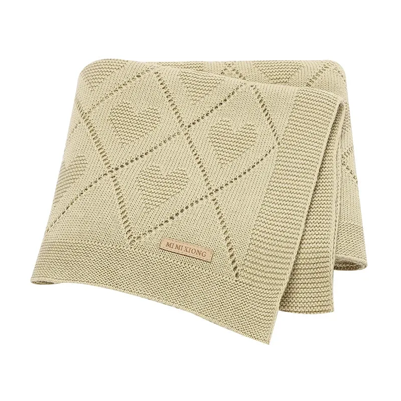 Super Soft Newborn Cotton Knit blanket 90x70 cm