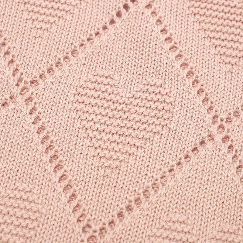 Super Soft Newborn Cotton Knit blanket 90x70 cm