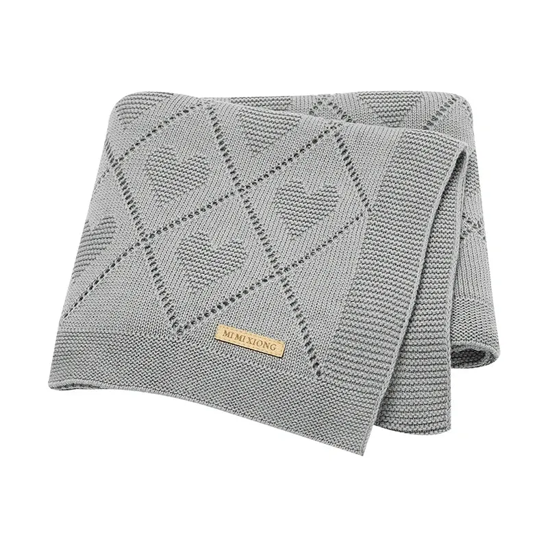 Super Soft Newborn Cotton Knit blanket 90x70 cm