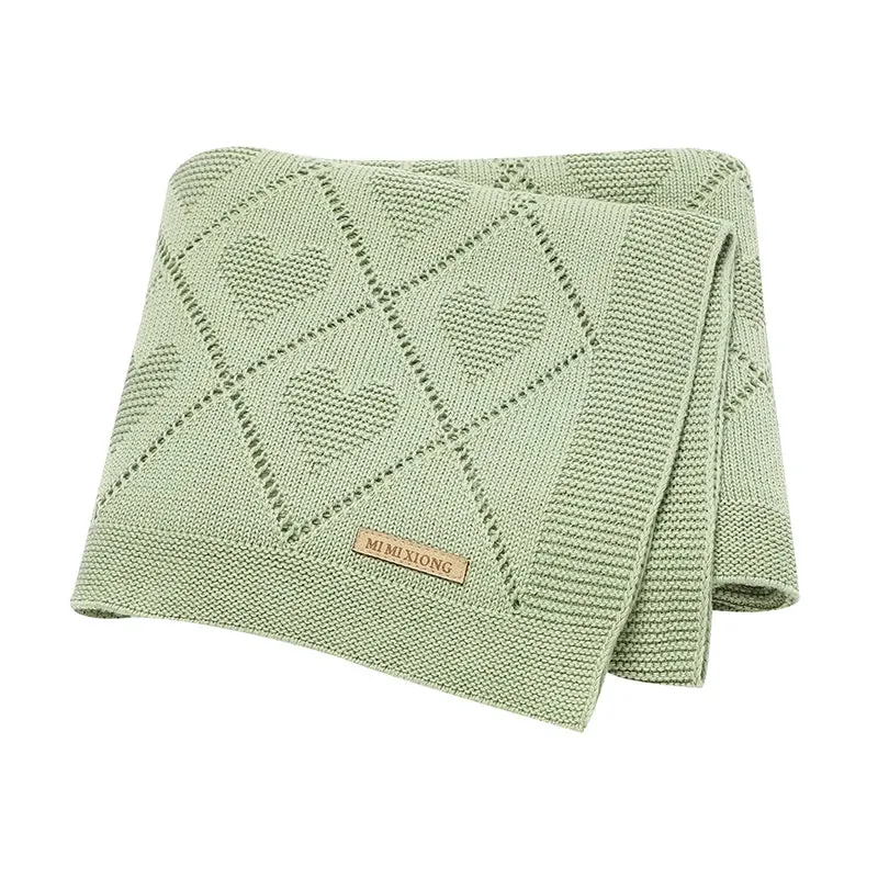 Super Soft Newborn Cotton Knit blanket 90x70 cm
