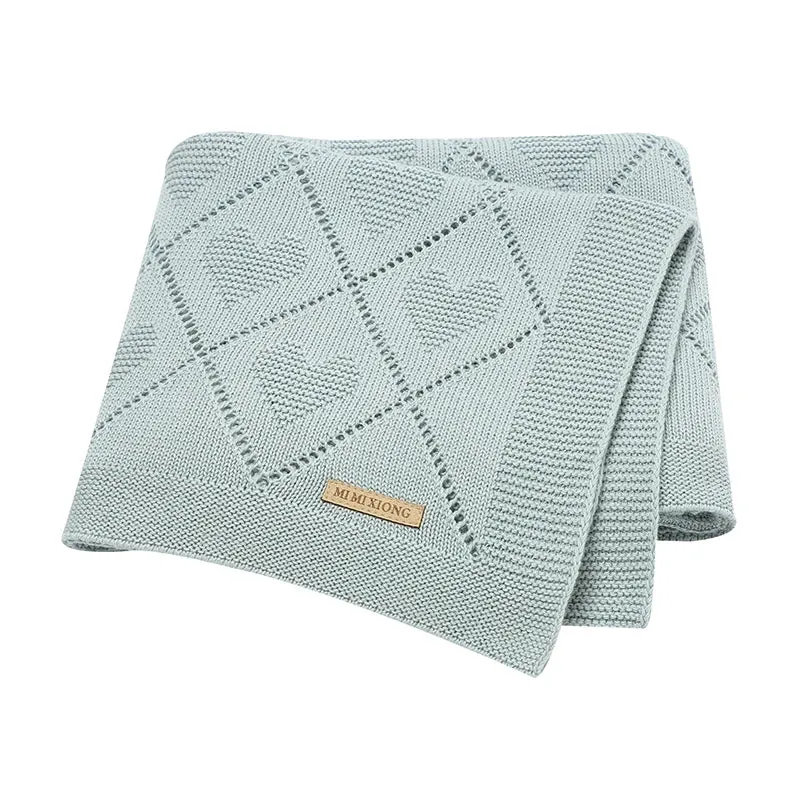 Super Soft Newborn Cotton Knit blanket 90x70 cm
