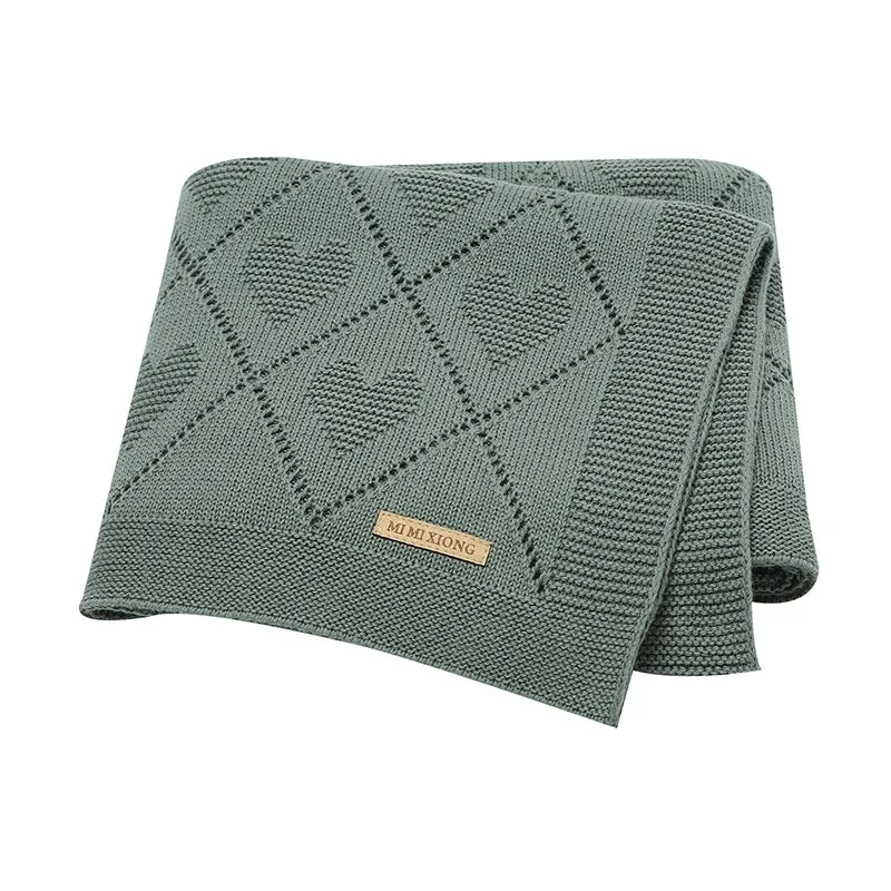Super Soft Newborn Cotton Knit blanket 90x70 cm