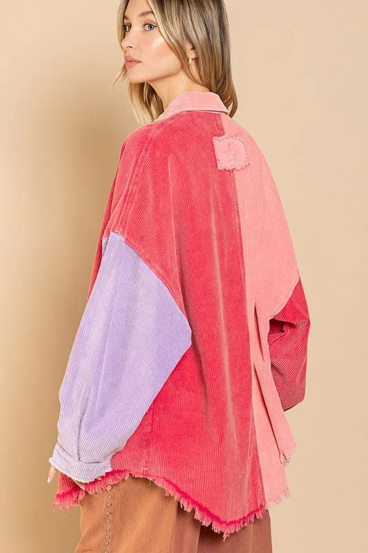 SWEETHEART CORD SHACKET