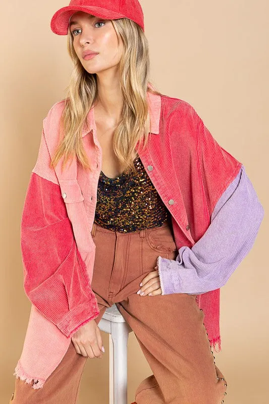 SWEETHEART CORD SHACKET