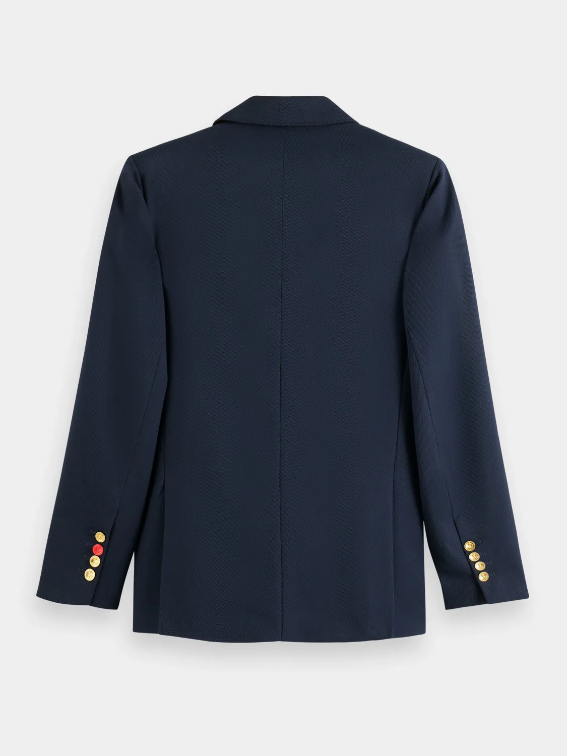 Twill double-breasted blazer