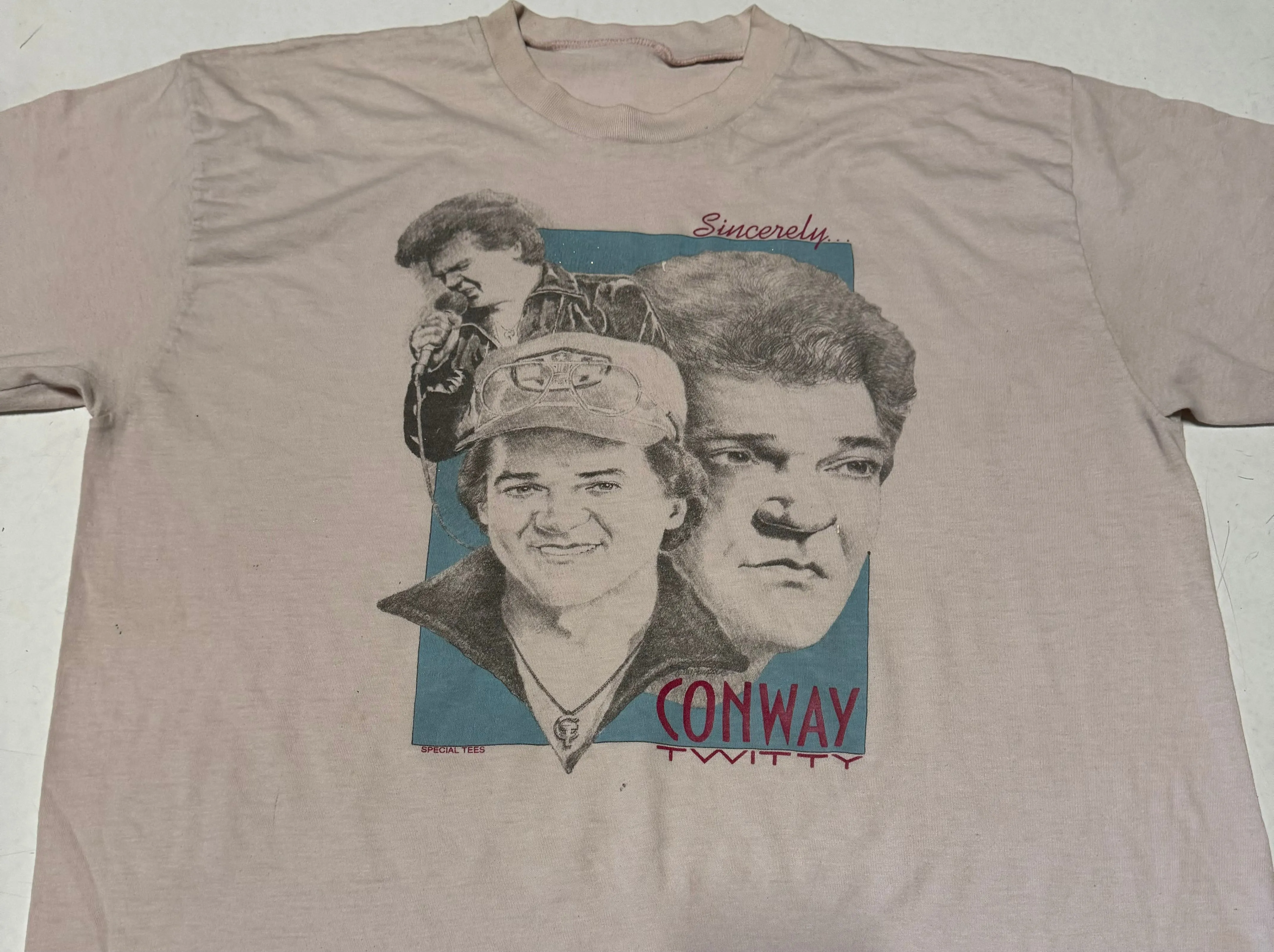 Vintage Conway Twitty - Light Pink T-shirt (XL)