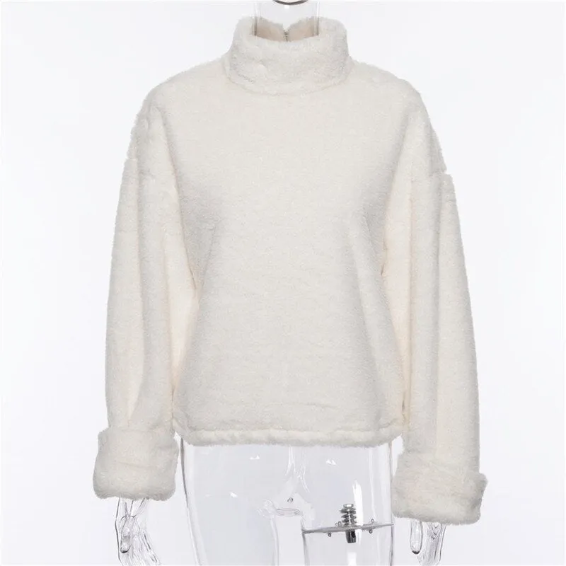 Women's Autumn/Winter Warm Plush Loose Soft Pullover