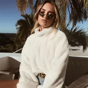 Women's Autumn/Winter Warm Plush Loose Soft Pullover