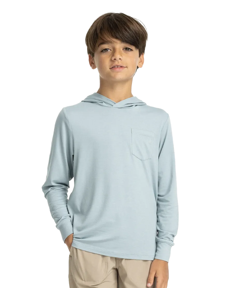 Youth Bamboo Shade Hoody Ocean Mist