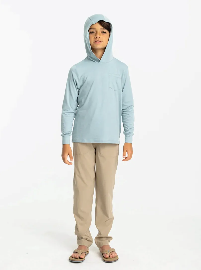 Youth Bamboo Shade Hoody Ocean Mist