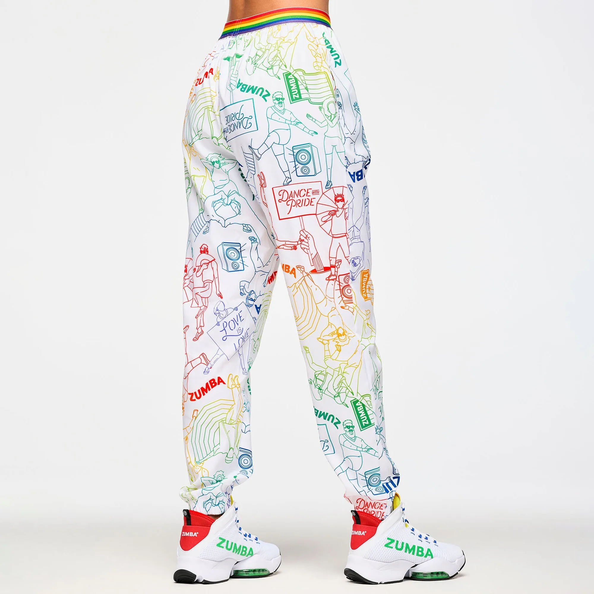 Zumba Elastic Waistband Slouch Woven Pants  PRIDE 2025