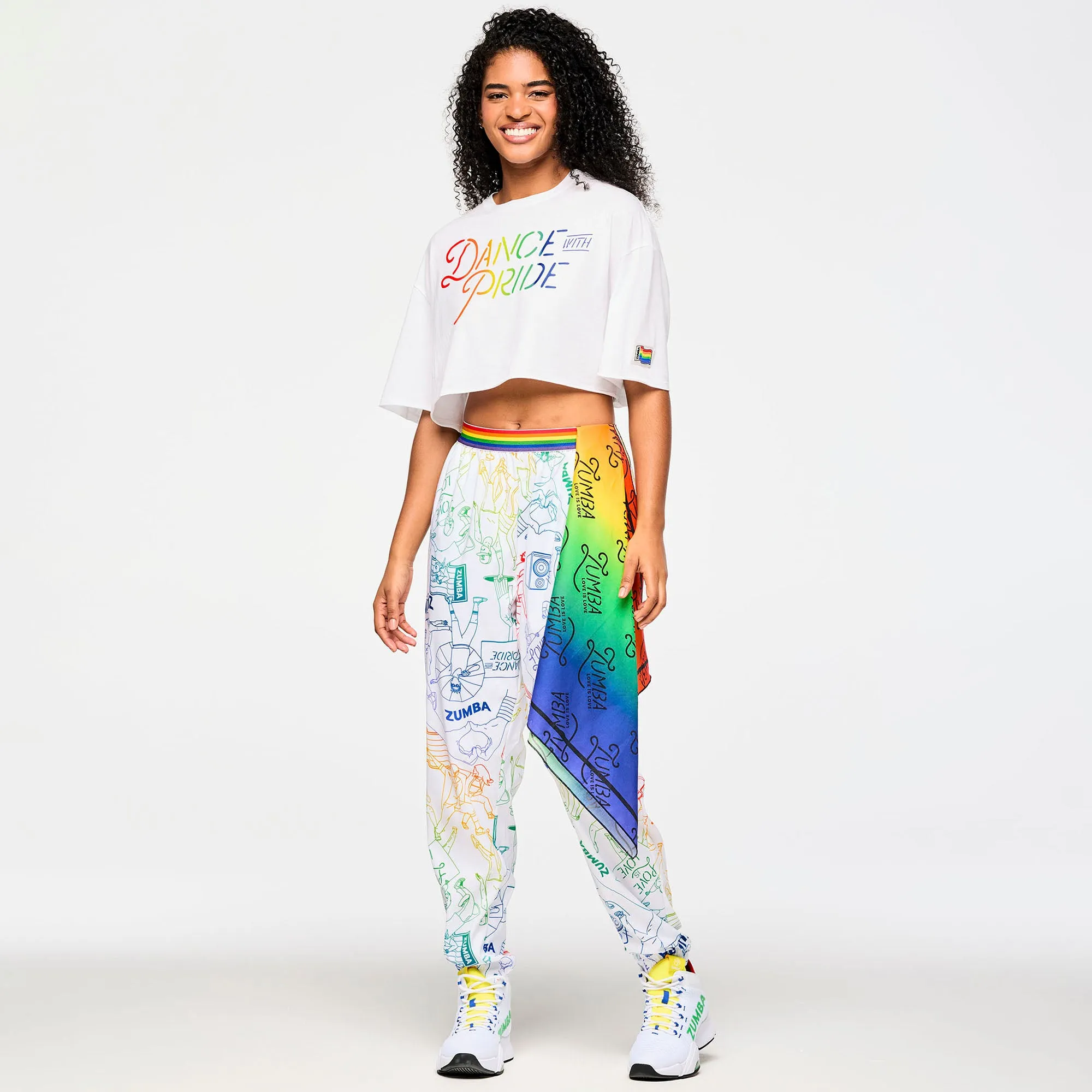 Zumba Elastic Waistband Slouch Woven Pants  PRIDE 2025