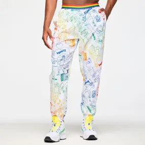 Zumba Elastic Waistband Slouch Woven Pants  PRIDE 2025